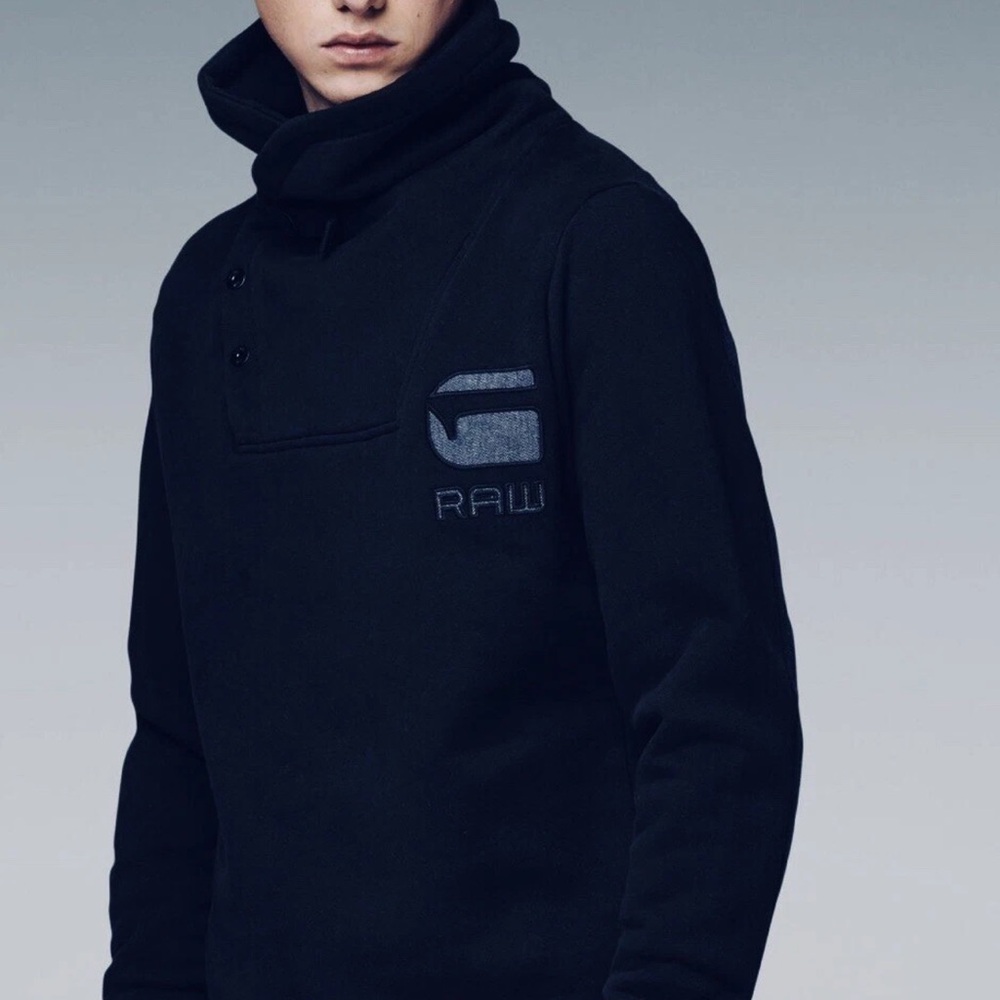 G-Star RAW Correctline Half Zip Sweatshirt Black Size Large